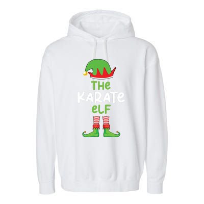 Im The Karate Elf Martial Art Christmas Matching Pajama Garment-Dyed Fleece Hoodie