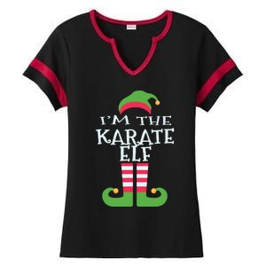 Im The Karate Elf Family Matching Christmas Pajama Ladies Halftime Notch Neck Tee