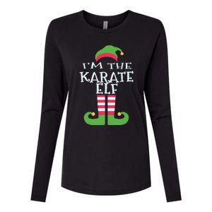 Im The Karate Elf Family Matching Christmas Pajama Womens Cotton Relaxed Long Sleeve T-Shirt