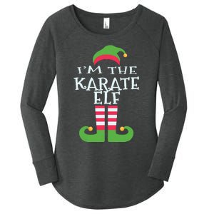 Im The Karate Elf Family Matching Christmas Pajama Women's Perfect Tri Tunic Long Sleeve Shirt