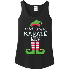 Im The Karate Elf Family Matching Christmas Pajama Ladies Essential Tank