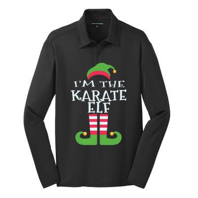 Im The Karate Elf Family Matching Christmas Pajama Silk Touch Performance Long Sleeve Polo