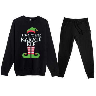 Im The Karate Elf Family Matching Christmas Pajama Premium Crewneck Sweatsuit Set