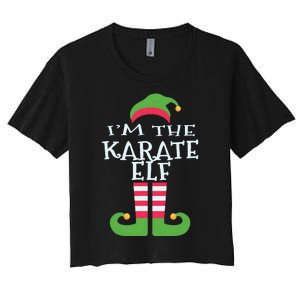 Im The Karate Elf Family Matching Christmas Pajama Women's Crop Top Tee