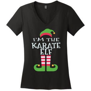 Im The Karate Elf Family Matching Christmas Pajama Women's V-Neck T-Shirt