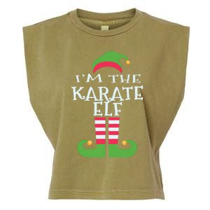 Im The Karate Elf Family Matching Christmas Pajama Garment-Dyed Women's Muscle Tee