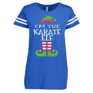 Im The Karate Elf Family Matching Christmas Pajama Enza Ladies Jersey Football T-Shirt