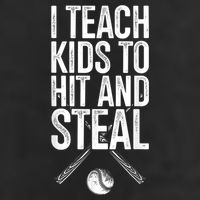 I Teach Ki Ds To Hit And Steal Baseball Coaches Gift Baseball 11oz C Handle Ceramic Mug