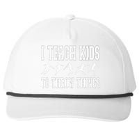 I Teach Kids To Throw Things Track & Field Coach Snapback Five-Panel Rope Hat