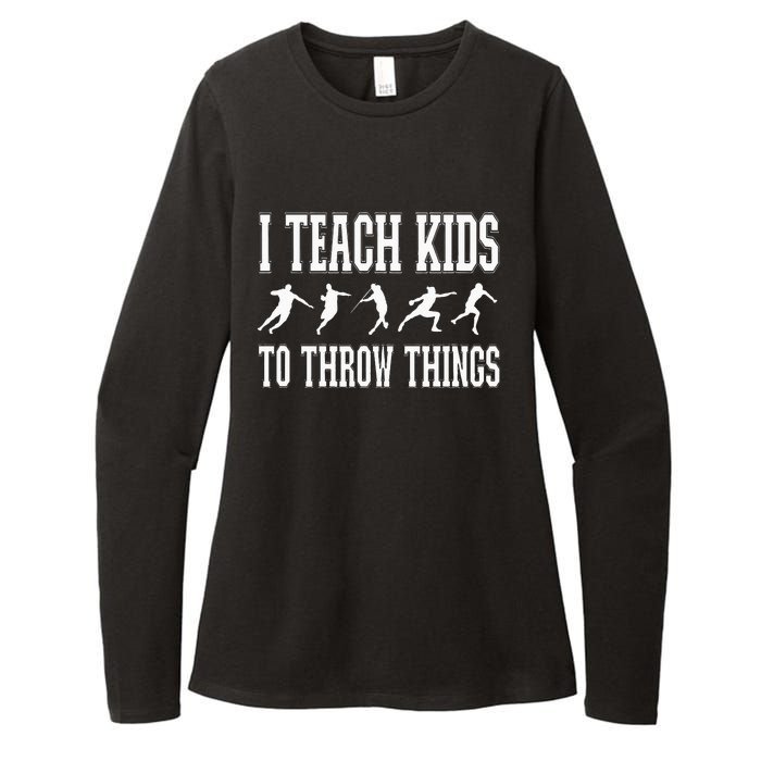 I Teach Kids To Throw Things Track & Field Coach Womens CVC Long Sleeve Shirt