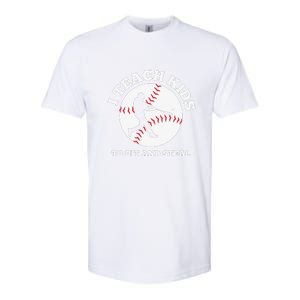 I Teach Kids To Hit And Steal Baseball Gift For Player Sport Team Softstyle CVC T-Shirt