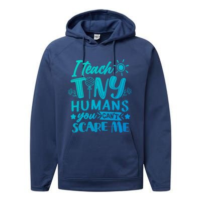 I Teach Kinder Kindergarten Teacher Team Cute Gift Performance Fleece Hoodie