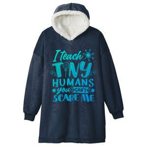 I Teach Kinder Kindergarten Teacher Team Cute Gift Hooded Wearable Blanket