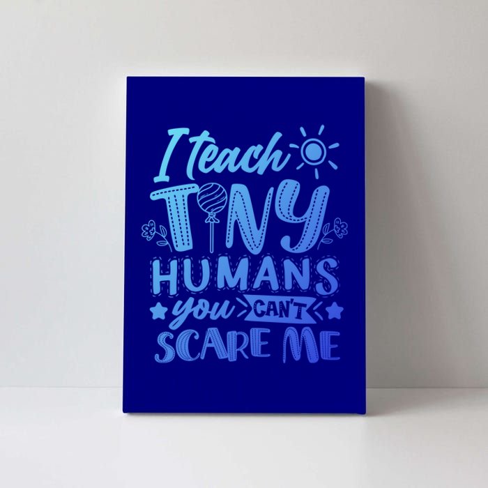 I Teach Kinder Kindergarten Teacher Team Cute Gift Canvas