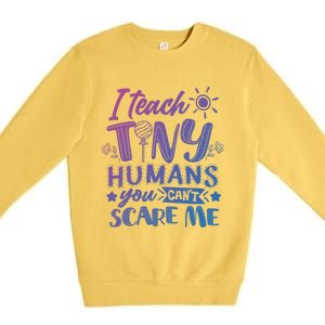 I Teach Kinder Kindergarten Teacher Team Cute Gift Premium Crewneck Sweatshirt