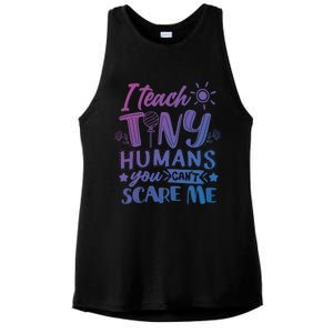 I Teach Kinder Kindergarten Teacher Team Cute Gift Ladies PosiCharge Tri-Blend Wicking Tank