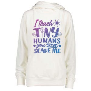 I Teach Kinder Kindergarten Teacher Team Cute Gift Womens Funnel Neck Pullover Hood