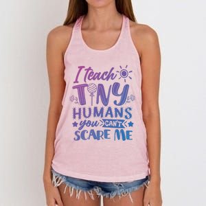 I Teach Kinder Kindergarten Teacher Team Cute Gift Women's Knotted Racerback Tank