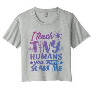 I Teach Kinder Kindergarten Teacher Team Cute Gift Women's Crop Top Tee