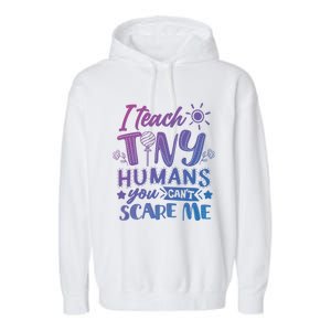 I Teach Kinder Kindergarten Teacher Team Cute Gift Garment-Dyed Fleece Hoodie