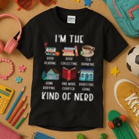 I'm The Kind Of Nerd Funny Book Reading Kids T-Shirt