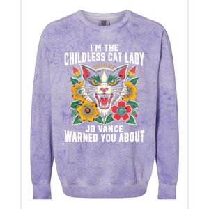 IM The Less Cat Lady Jd Vance Warned You About Cute Gift Colorblast Crewneck Sweatshirt