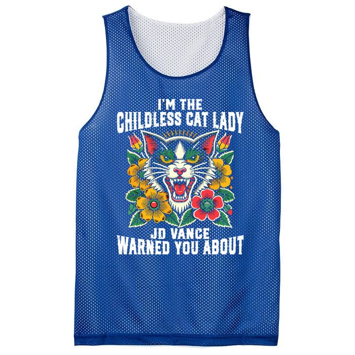 IM The Less Cat Lady Jd Vance Warned You About Cute Gift Mesh Reversible Basketball Jersey Tank