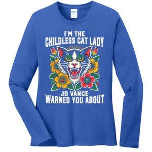 IM The Less Cat Lady Jd Vance Warned You About Cute Gift Ladies Long Sleeve Shirt