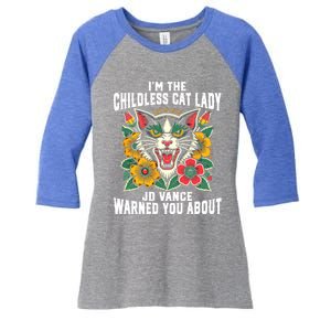 IM The Less Cat Lady Jd Vance Warned You About Cute Gift Women's Tri-Blend 3/4-Sleeve Raglan Shirt