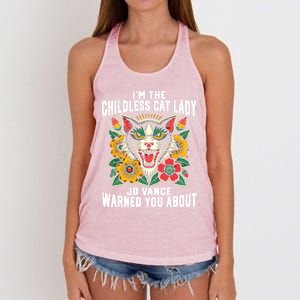 IM The Less Cat Lady Jd Vance Warned You About Cute Gift Women's Knotted Racerback Tank