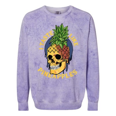 i taste like pineapples Colorblast Crewneck Sweatshirt