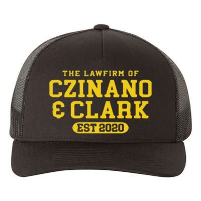 Iowa The Lawfirm Of Czinado Clark Black Yupoong Adult 5-Panel Trucker Hat