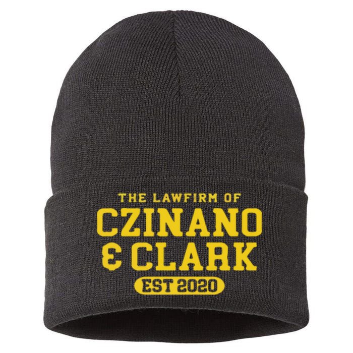 Iowa The Lawfirm Of Czinado Clark Black Sustainable Knit Beanie