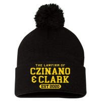 Iowa The Lawfirm Of Czinado Clark Black Pom Pom 12in Knit Beanie