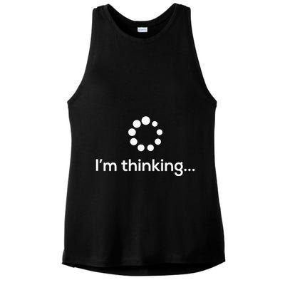 Im Thinking Loading Processing Buffering Humor Fun Ladies PosiCharge Tri-Blend Wicking Tank