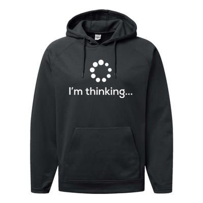 Im Thinking Loading Processing Buffering Humor Fun Performance Fleece Hoodie