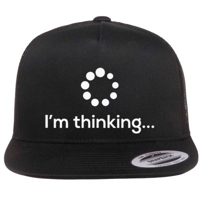 Im Thinking Loading Processing Buffering Humor Fun Flatbill Hat