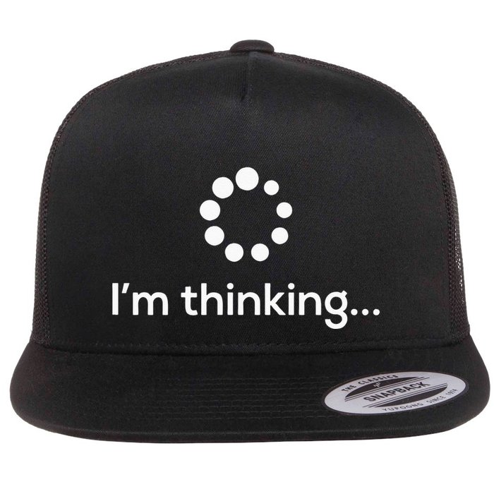Im Thinking Loading Processing Buffering Humor Fun Flatbill Hat