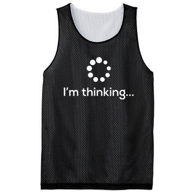 Im Thinking Loading Processing Buffering Humor Fun Mesh Reversible Basketball Jersey Tank