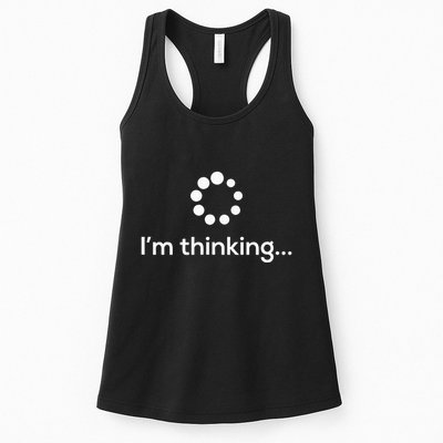 Im Thinking Loading Processing Buffering Humor Fun Womens Tank Top