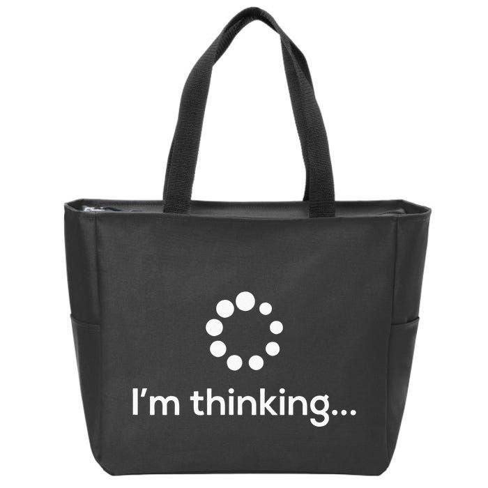 Im Thinking Loading Processing Buffering Humor Fun Zip Tote Bag