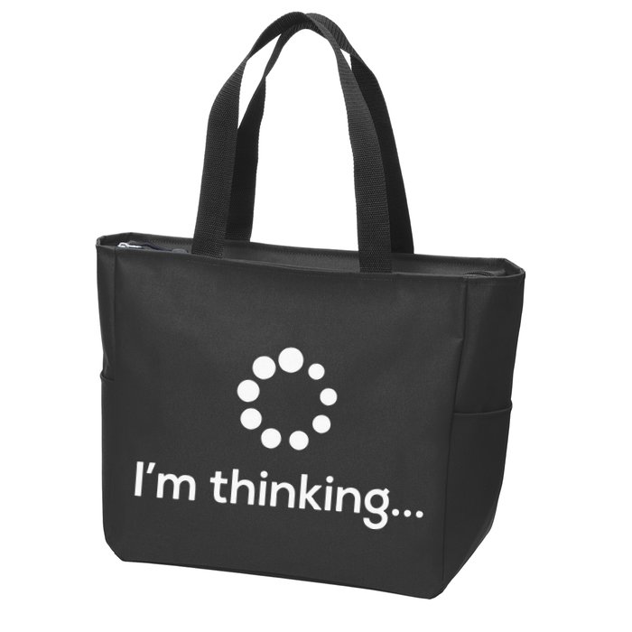 Im Thinking Loading Processing Buffering Humor Fun Zip Tote Bag
