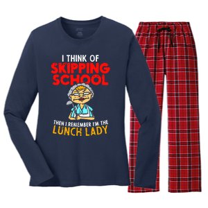 Im The Lunch Lady School Caterer Cafeteria Chef Cook Women's Long Sleeve Flannel Pajama Set 