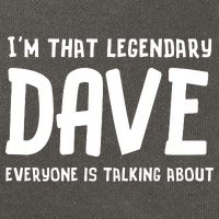 Im That Legendary Dave Everyone Is Talking About. Cotton Canvas Backpack
