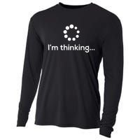 IM Thinking Loading Processing Buffering Humor Fun Cooling Performance Long Sleeve Crew