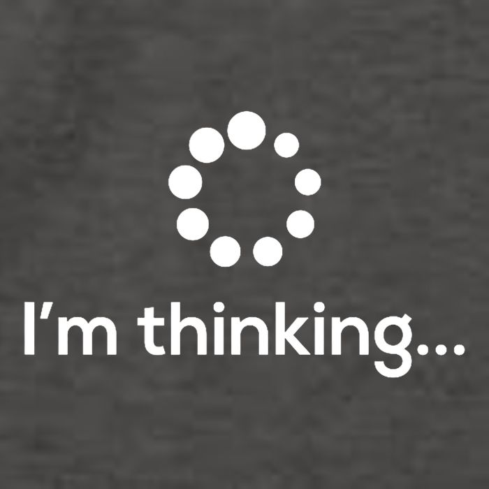 IM Thinking Loading Processing Buffering Humor Fun Vector Backpack