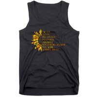 Im The Liberal Outspoken Obstinate Sunflower Tank Top