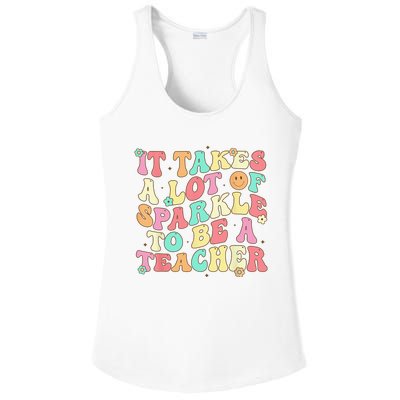 It Takes Lots Of Sparkle To Be A Teacher Retro Teacher Ladies PosiCharge Competitor Racerback Tank