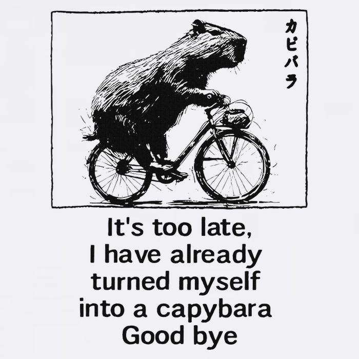 ItS Too Late I Have Already Turned Myself Into A Capybara Flat Bill Trucker Hat