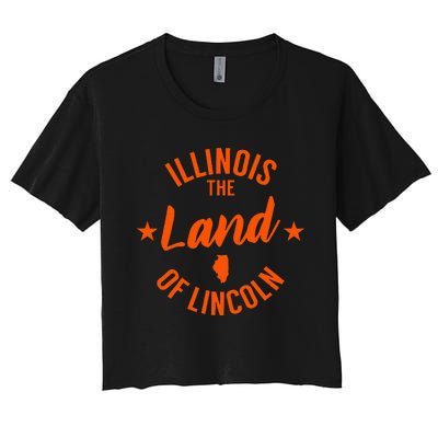 Illinois The Land Of Lincoln Women's Crop Top Tee